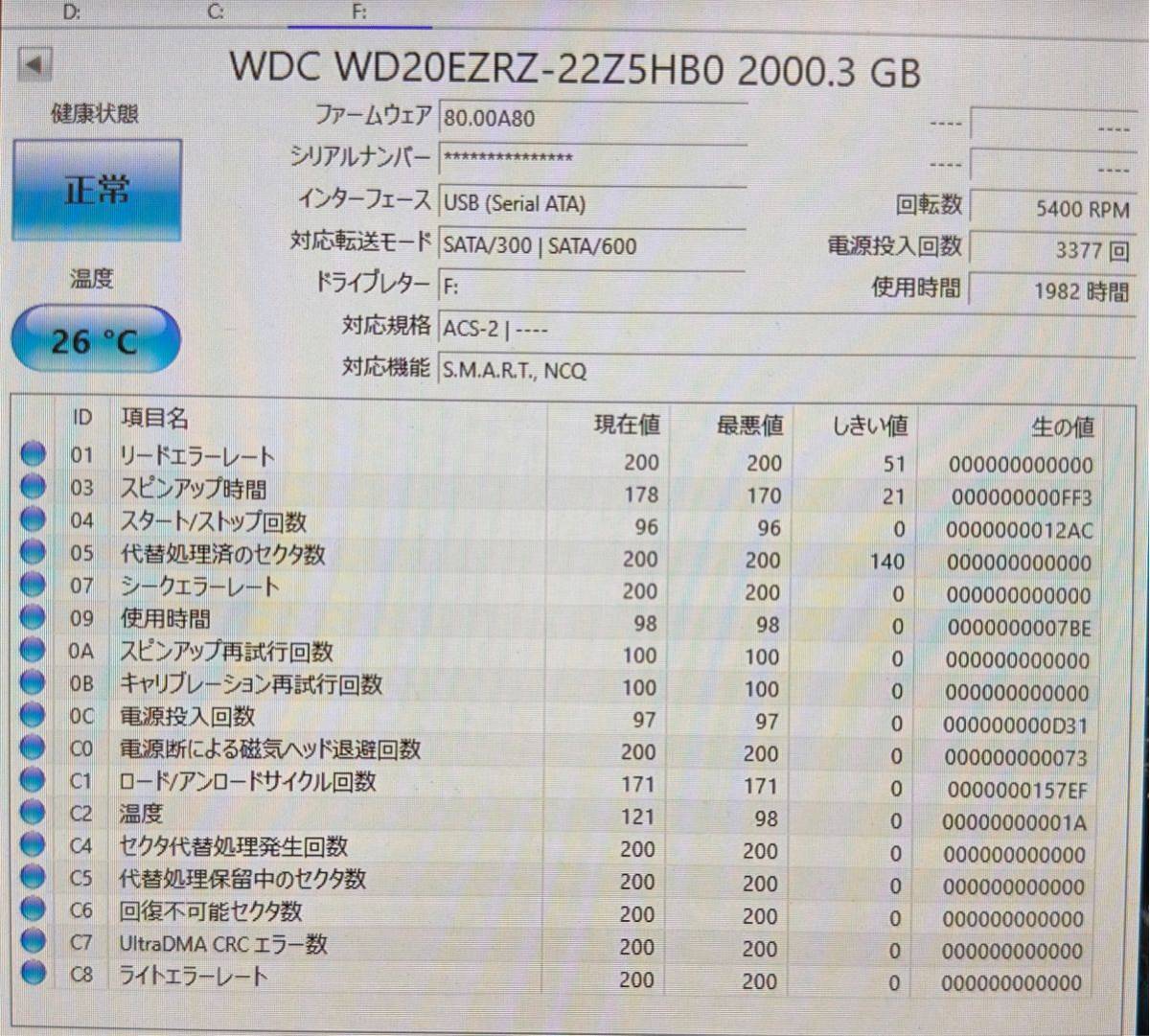 WD Blue 2TB HDD フォーマット済み_画像3