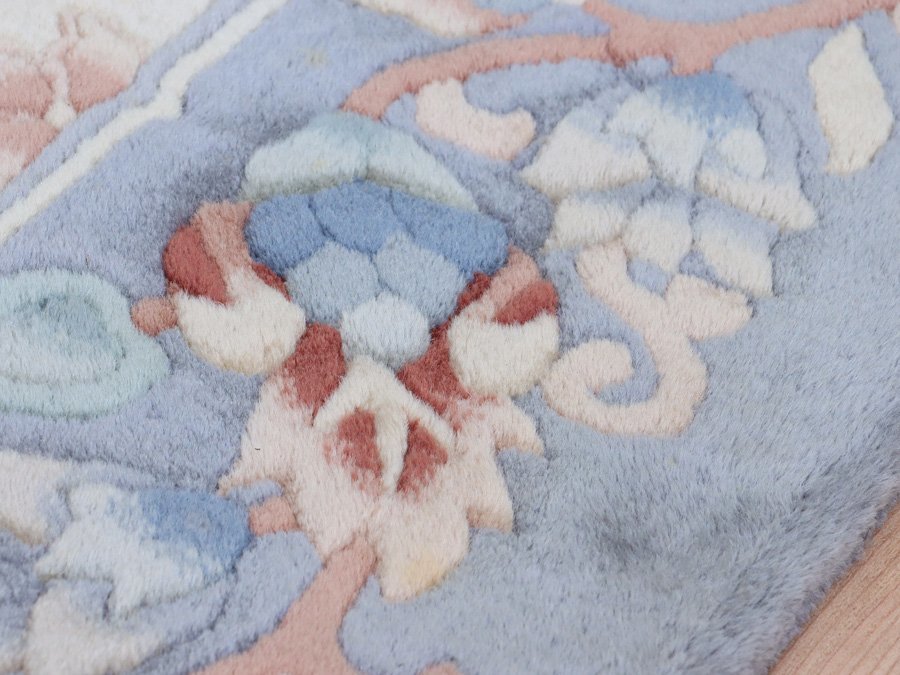 魁◆中国緞通 最高級 伝統作品 ウール100％ 手織り ハンドメイド 特大 ラグカーペット 馬絵 303×242㎝ 段通 絨毯_画像6