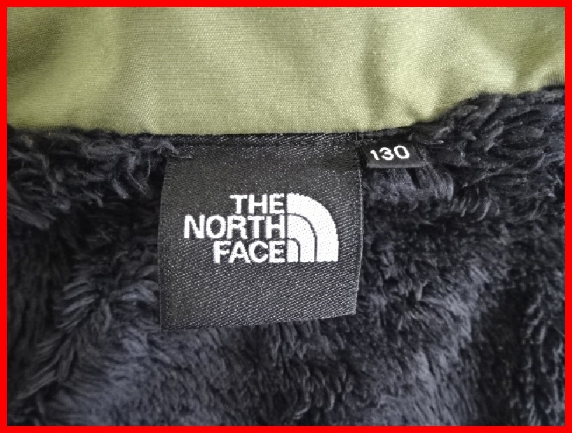 2312★SM-1002★THE NORTH FACE ザ・ノースフェイス キッズ ジャンパー サイズ130 カーキ 中古品_画像3