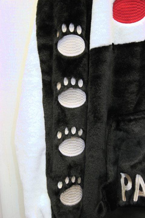 PANDIESTA JAPAN 熊猫 パンダ刺繍 フェイクファー パーカ ジャケット / L / 白黒 / パンディエスタ / パンダフード / 大きいサイズ _画像4