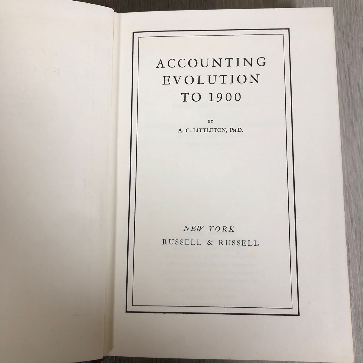 本118 ACCOUNTING EVOLUTION ΤΟ 1900 BY A. C. LITTLETON, PH.D. NEW YORK RUSSELL & RUSSELL/ 会計の進化/_画像7