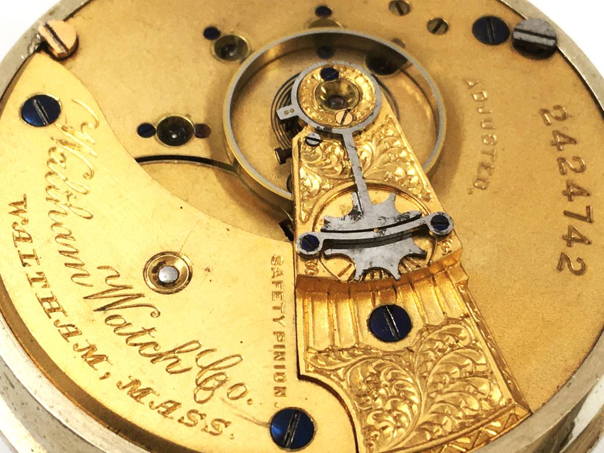 1885年製◆WALTHAM 大型18S 15石 Gr,P.S.Bartlett スイングアウト ウォルサム大型懐中時計◆_画像5