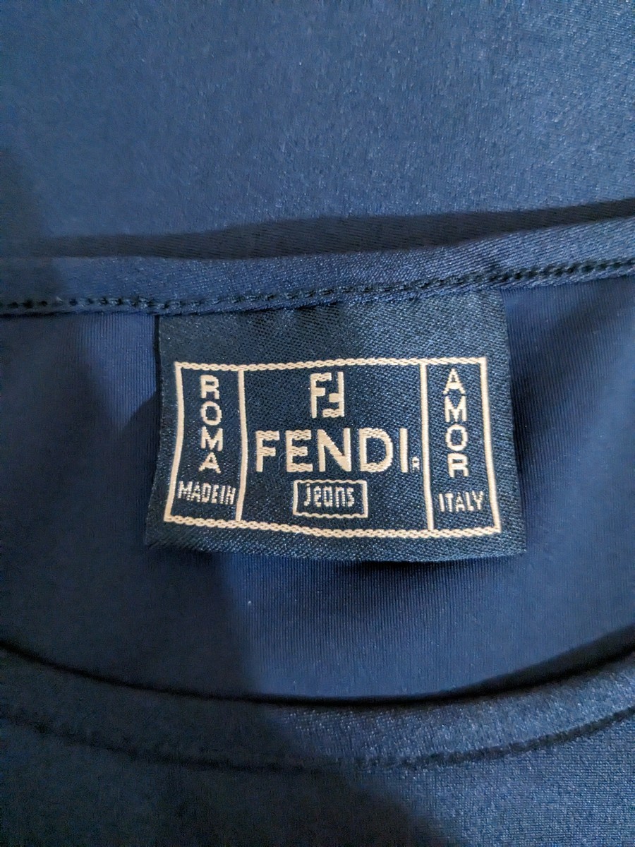 ●送料無料★FENDI　jeans　フェンディ　長袖　Tシャツ　カットソー　トップス　黒　レディース　イタリア製_画像5