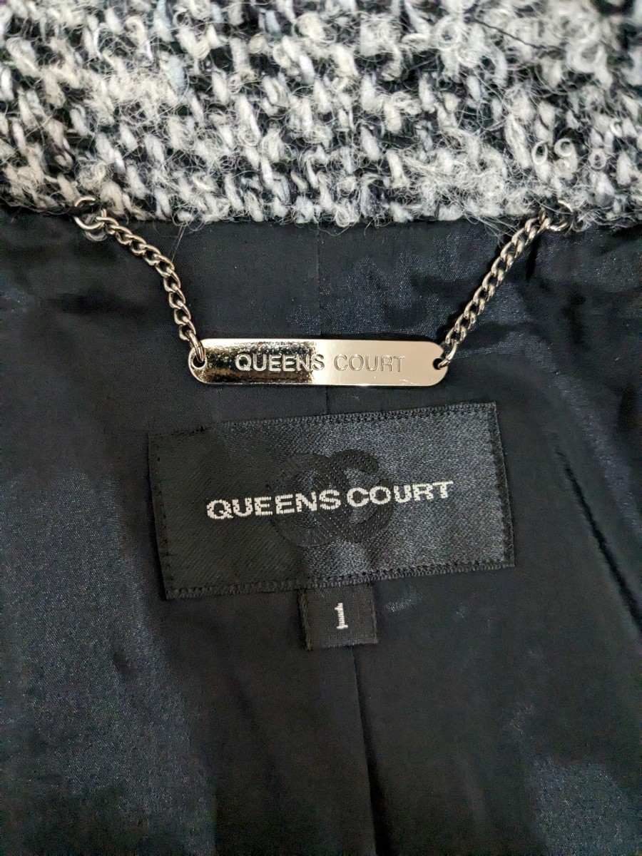 ●送料無料★QUEENS COURT　クイーンズコート　コート　ロングコート　ウール素材　トップス　レディース　サイズ1　日本製_画像6