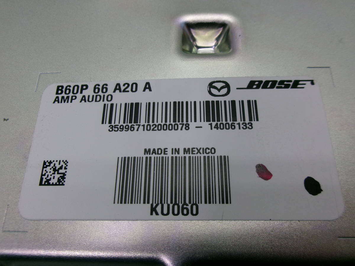 ※ジャンク品※アテンザ CX-5 アクセラ GJ系 KE系 BM系 BOSE オーディオアンプ 純正 G46D-66-A20 B60P-66-A20-A G44V-66-920_画像4