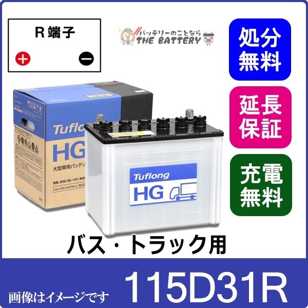 115D31R 自動車 バッテリー 業務車用 エナジーウィズ 昭和電工 日立 後継品 タフロング HG_画像1