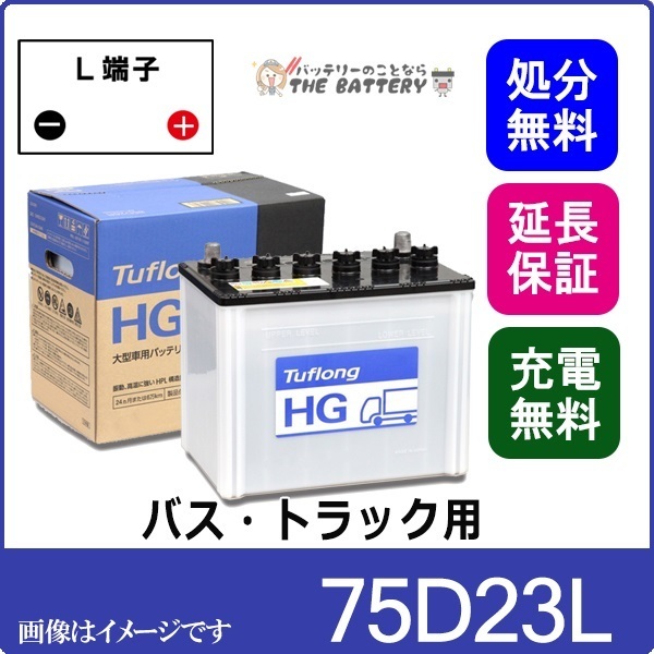 75D23L 自動車 バッテリー 業務車用 エナジーウィズ 昭和電工 日立 後継品 タフロング HG_画像1