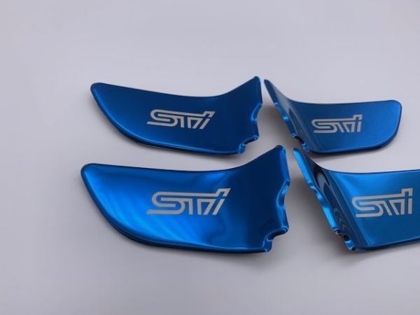 【送料140円】【ブルー 青】STI ドア インナー プレートハンドル カバー インプレッサ レヴォーグ フォレスター スバル ストライカー_画像4