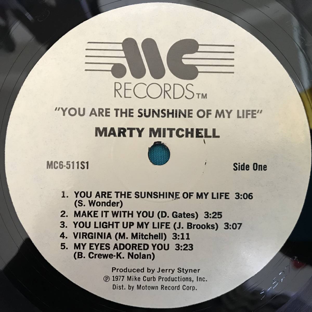 LP●Marty Mitchell / You Are The Sunshine Of My Life USプロモ オリジナル盤 MC6-511S1 小西康陽の推薦盤_画像3