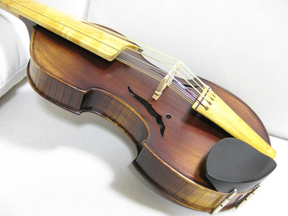 【古楽器】 ヴィオラ・ダモーレ 6+6弦 新品弓・ケースセット メンテナンス・調整済み_画像4