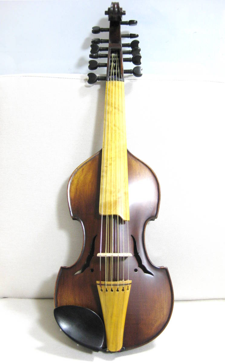 [ old musical instruments ] vi Ora *damo-re6+6 string new goods bow * case set maintenance * adjusted .