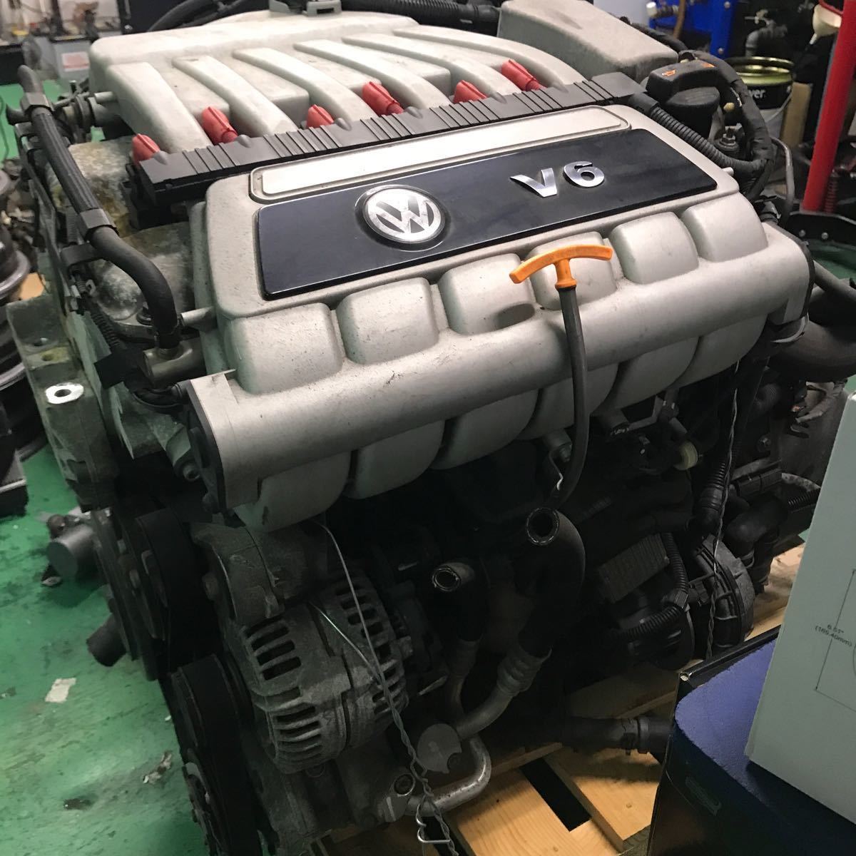 VW eos engine ASSY alternator compressor 1FBUB V6 3200cc operation verification ending noise less 