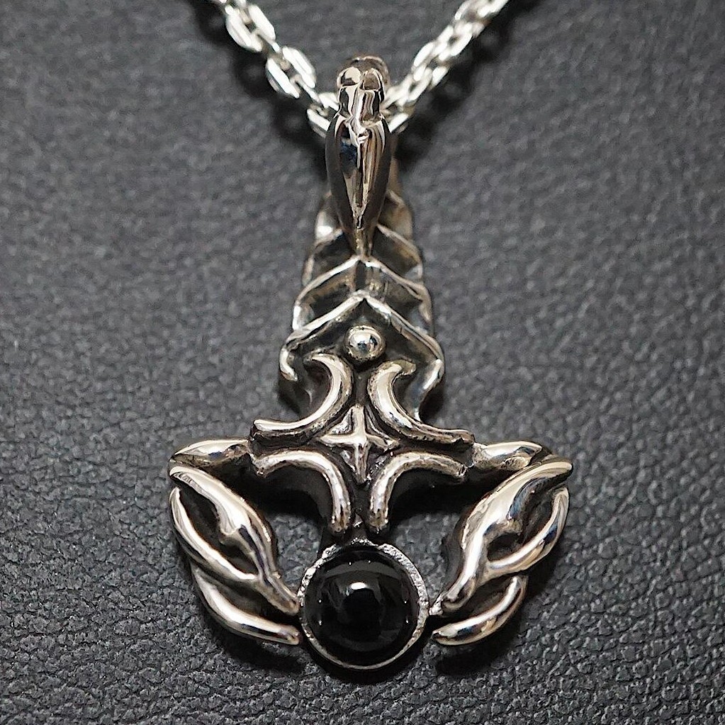  silver 925 necklace pendant silver present Scorpion .sa sleigh onyx free shipping y0602