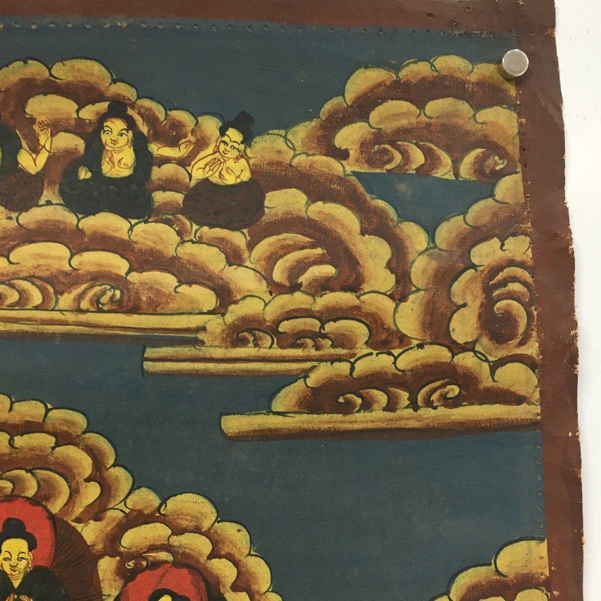 タンカ　550x780mm　　　　肉筆画　チベット　マクリ　仏画　曼荼羅　中国画　密教　仏教美術_画像3