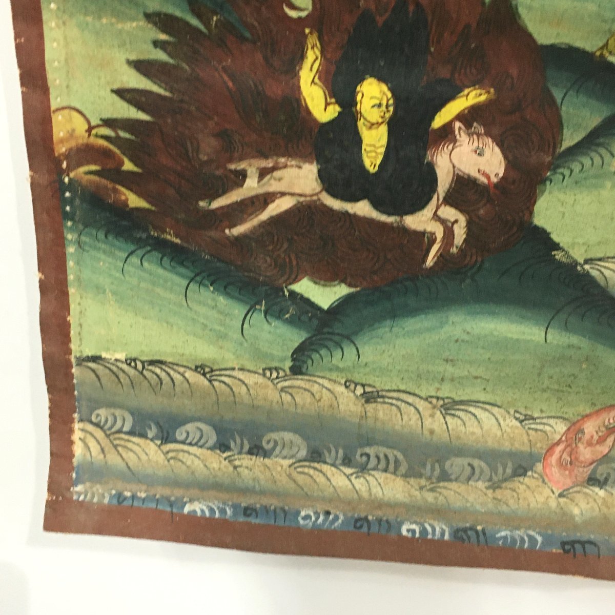 タンカ　550x780mm　　　　肉筆画　チベット　マクリ　仏画　曼荼羅　中国画　密教　仏教美術_画像4