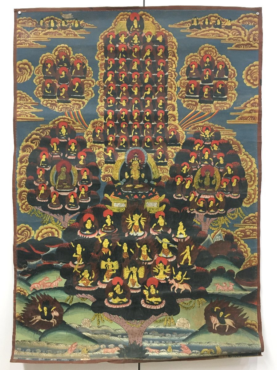 タンカ　550x780mm　　　　肉筆画　チベット　マクリ　仏画　曼荼羅　中国画　密教　仏教美術_画像1