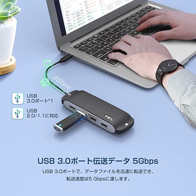 usbハブ 8-in-1 hdmi type-c ドッキングステーション