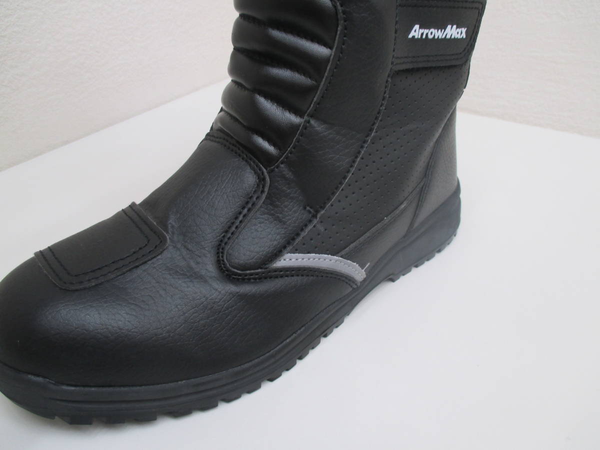 雑貨祭 ArrowMAX アローマックス 安全靴 Slant Heel Line 25.0cm ブラック マジック止め ブーツタイプ_画像8