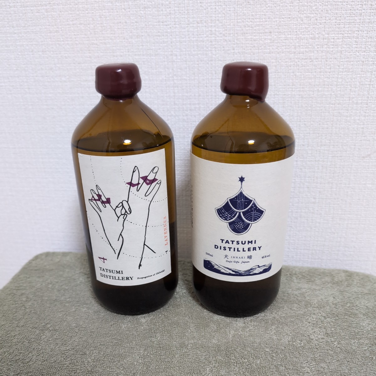  new goods unopened .... place TATSUMI DISTLLERYarukemie lavender Gin regular Gin 2 pcs set 