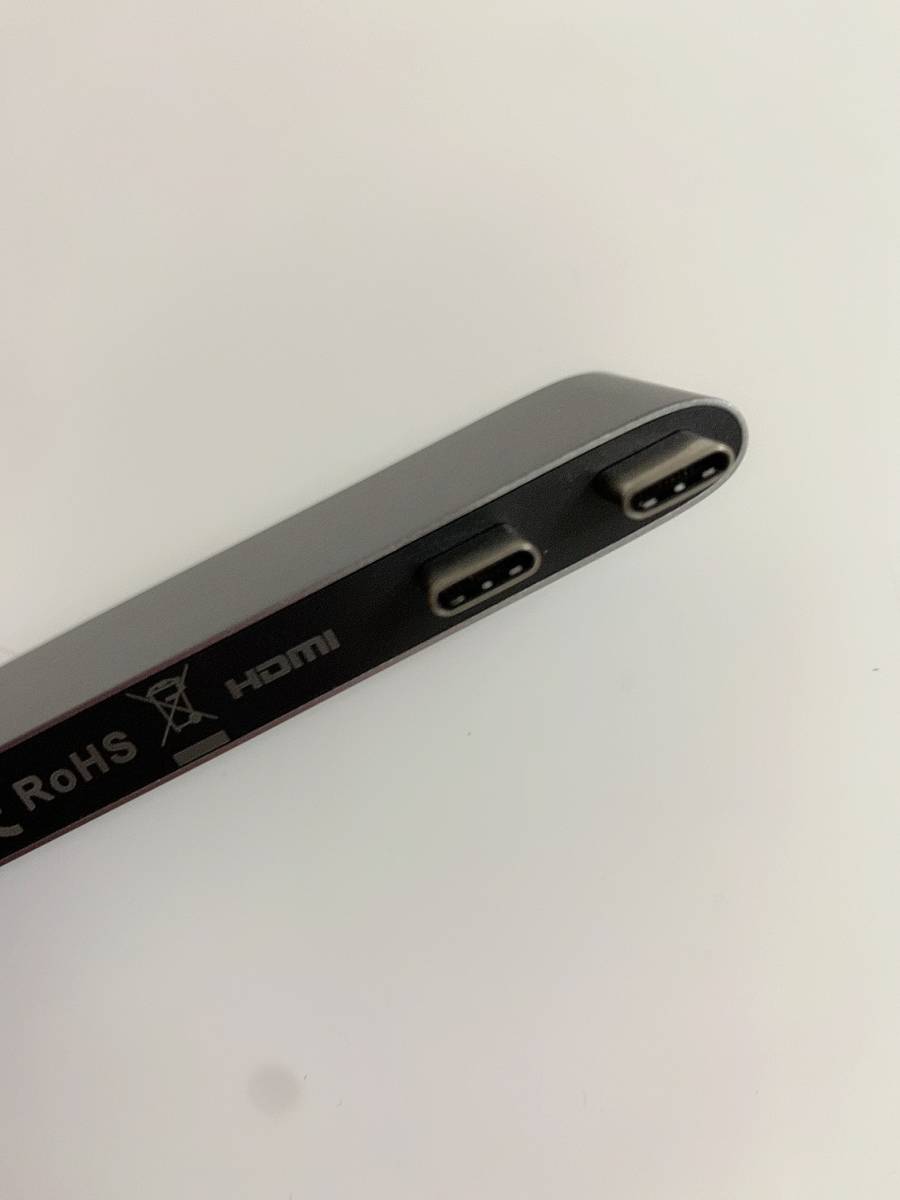 【1円オークション】USB Cハブ MacBook Pro Air専用 6-in-2 USB-C変換アダプター 4K HDMIを搭載した SD/TFカードリーダー ME01G91_画像5
