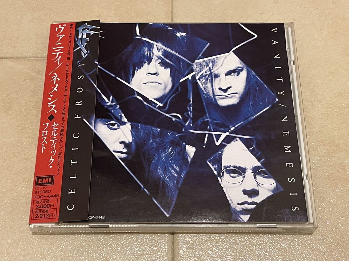 ■CELTIC FROST-Vanity/Nemesis 東芝EMI TOCP-6448 1990年 日本オリジナル盤CD帯付 正規品 廃盤 スラッシュメタル ほぼミント！_画像1