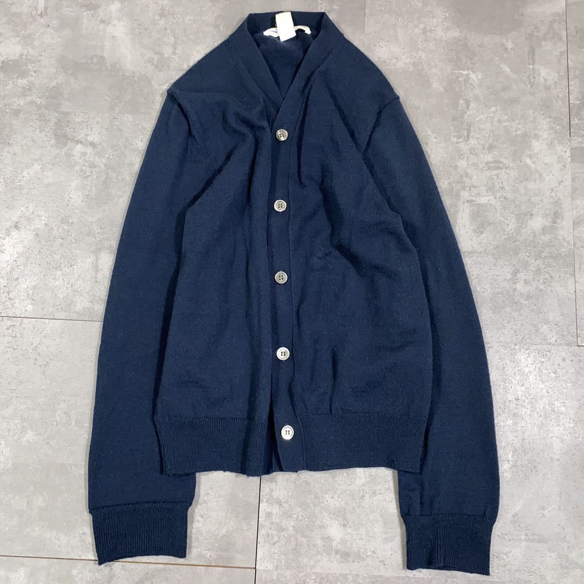 希少　COMME des GARCONS SHIRT コムデギャルソンシャツ　■川久保玲　■アクリル　■ニット カーディガン　■コレクション シェルボタン_画像1