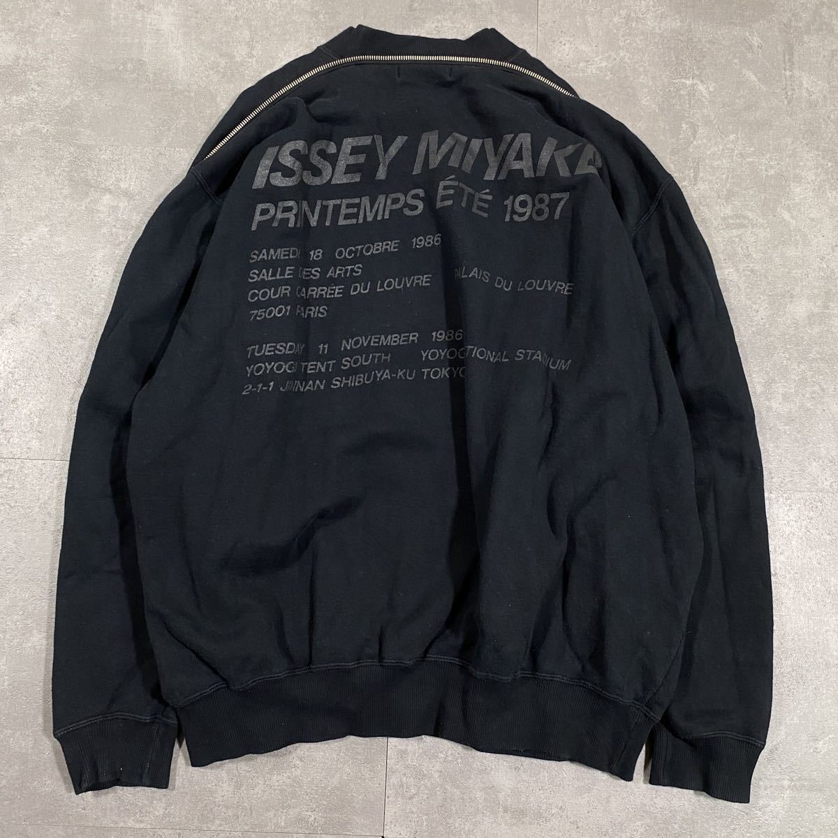 超希少　ISSEY MIYAKE イッセイミヤケ■筆タグ 80s■関係者限定■スタッフ トレーナー ロゴ■フルジップ 変形■スウェット■アーカイブ_画像7