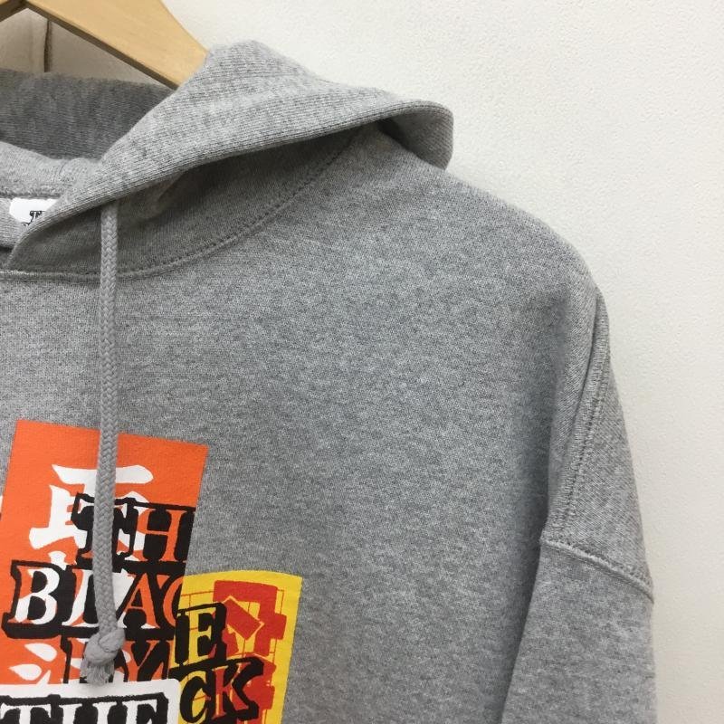 Black eye patch L ブラックアイパッチ パーカー 長袖 刺繍ロゴ 取扱注意 タグ付 Hooded Sweatshirt Hoodie 灰 / グレー / 10099717_画像3