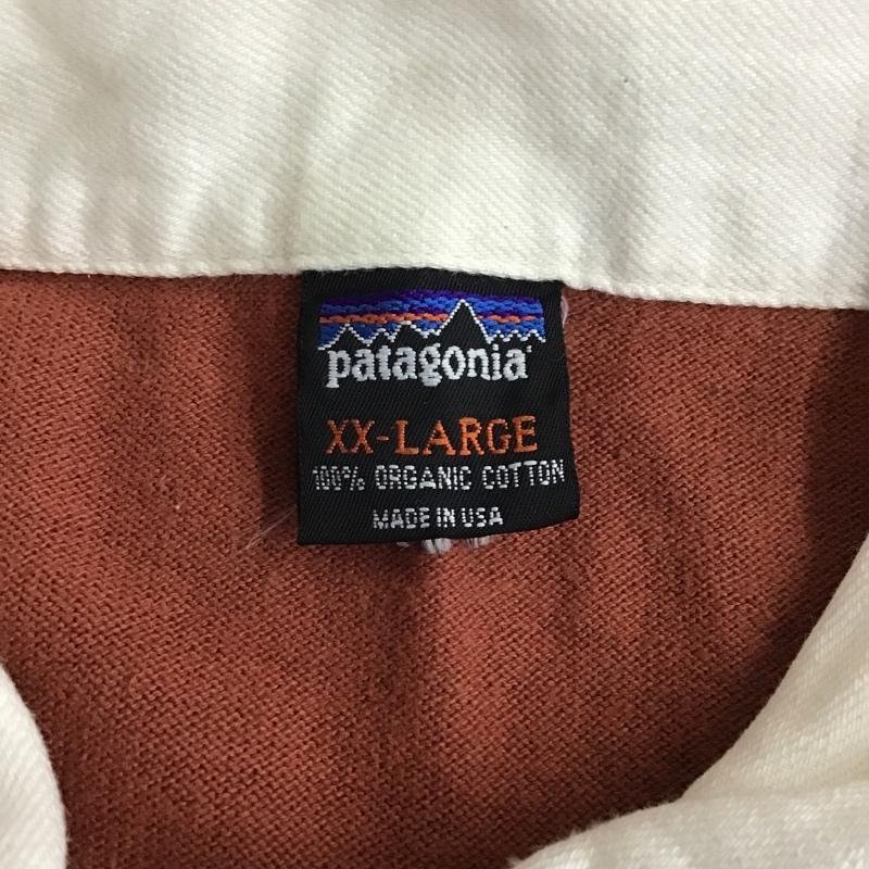 patagonia XXL パタゴニア カットソー 長袖 USA製 ラガーシャツ Cut and Sewn 橙 / オレンジ / X えんじ / ワインレッド / 10099816_画像8