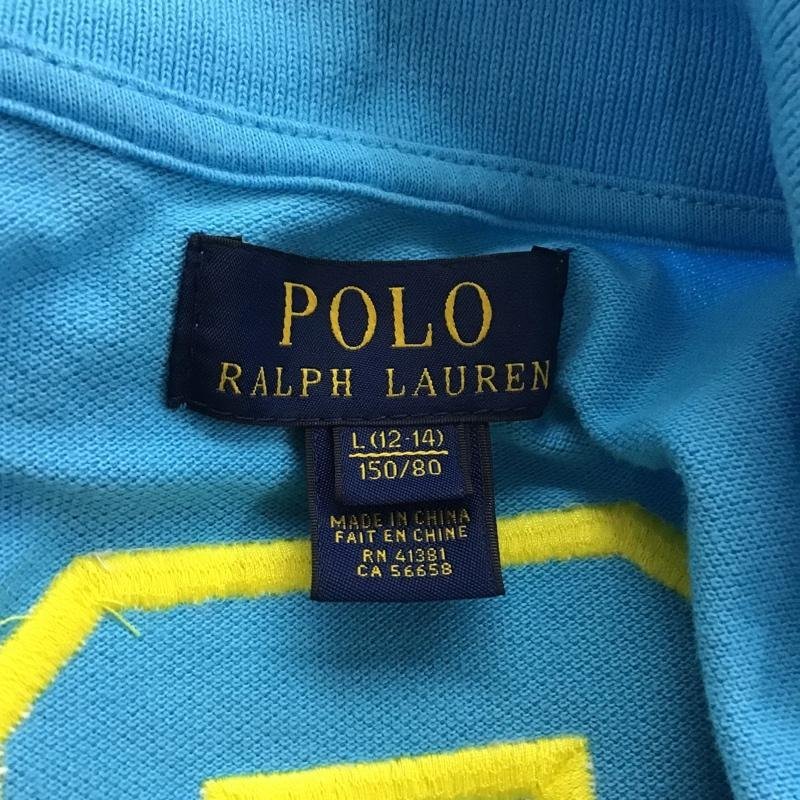 POLO RALPH LAUREN L ポロラルフローレン ポロシャツ 半袖 キッズ ビッグポニー Polo Shirt 水色 / ライトブルー / 10087487_画像8