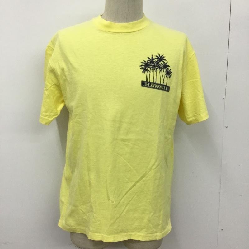 HANES L ヘインズ Tシャツ 半袖 バックプリント HAWAII T Shirt 黄 / イエロー / 10092250_画像1