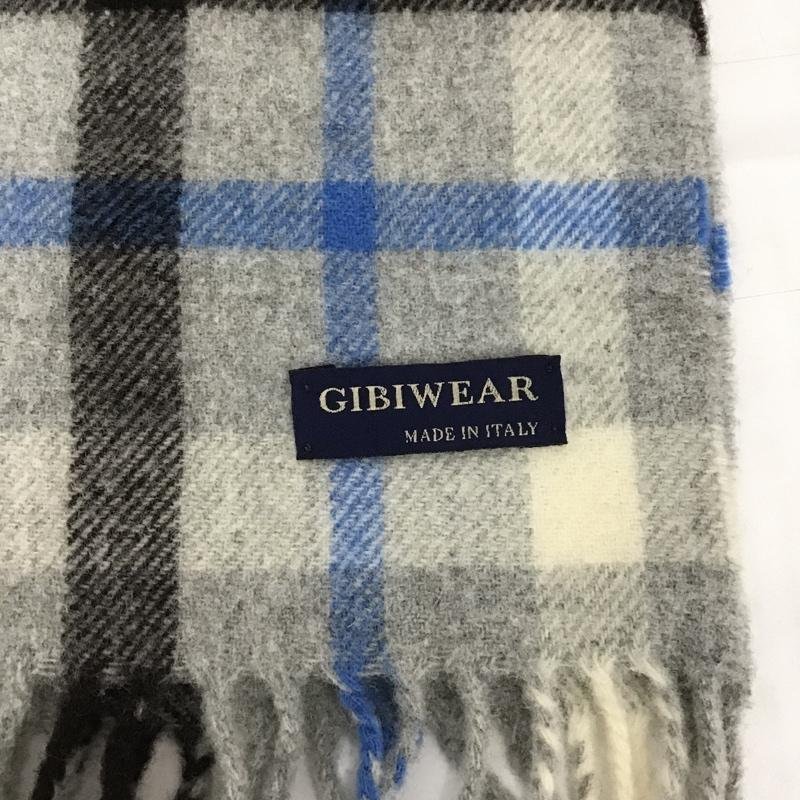 GIBIWEAR 表記無し ジビウェア マフラー マフラー フリンジ チェック Long Scarf 10100110_画像5