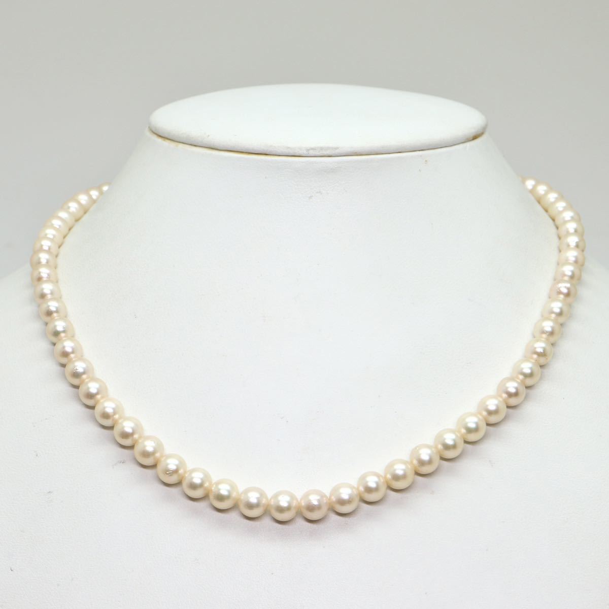 ●アコヤ本真珠ネックレス●d 21.0g 44cm 6.0-6.5mm珠 パール pearl necklaces silver ジュエリー DC0/EA0_画像2