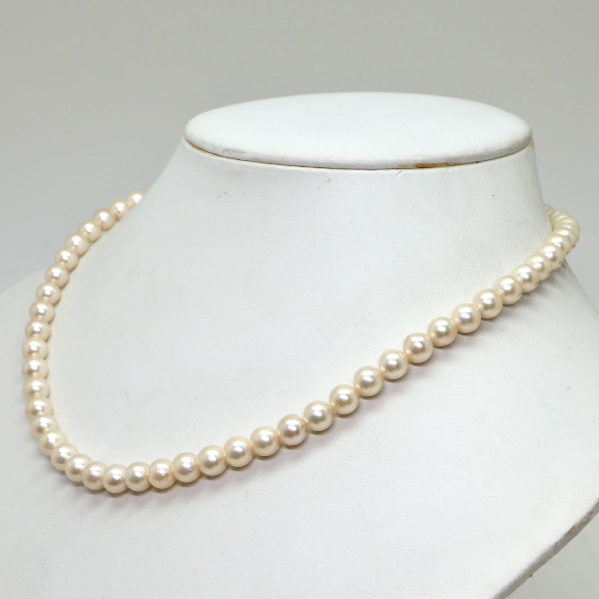 ●アコヤ本真珠ネックレス●d 21.0g 44cm 6.0-6.5mm珠 パール pearl necklaces silver ジュエリー DC0/EA0_画像3