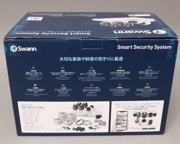 100円～ 未使用 Swann スワン セキュリティカメラ SWDVK-85680W4WL2D-JP 4K DVRレコーダー 2TB搭載 カメラ6台 防犯 ＃120※133/b.b_画像4