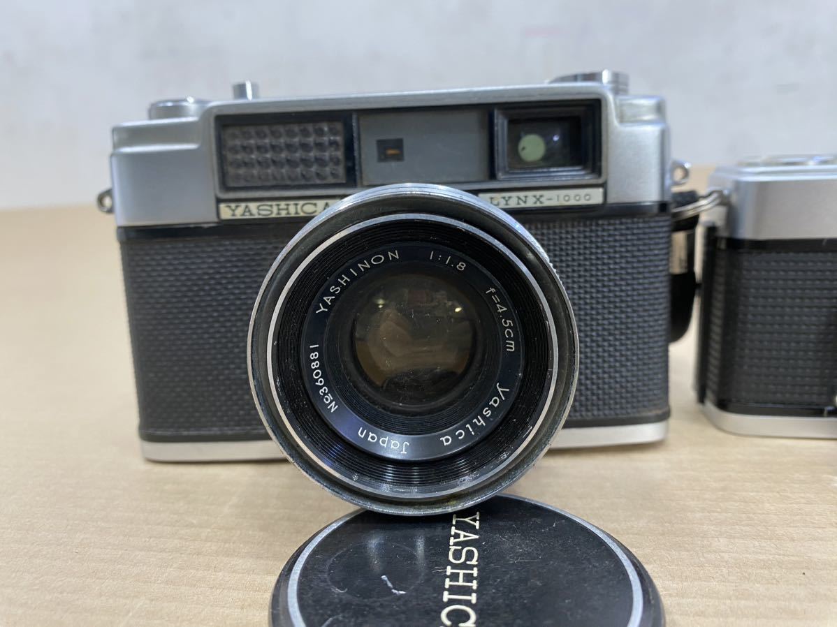 YASHICA ヤシカ LYNX-1000 レンズ 1:1.8 1=4.5cm / OLYMPUS-PEN EE-3 レンズ 1:3.5 f=28mm フィルムカメラ 2点 レンジファインダー _画像2