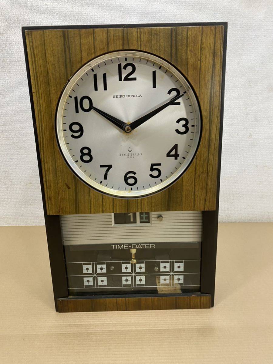 SEIKO SONOLA セイコー TRANSISTOR CLOCK アンティーク 時計 レトロ 振り子時計 掛時計の画像1