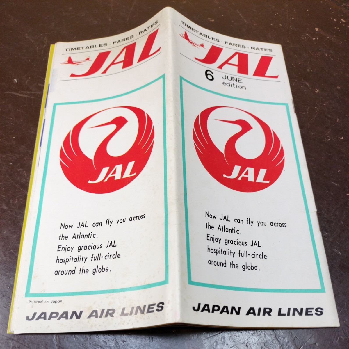 昭和レトロ/日本航空/国際線/時刻表/1967年6月/JAL/TIMETABLES・FARES・RATES/当時物_画像1