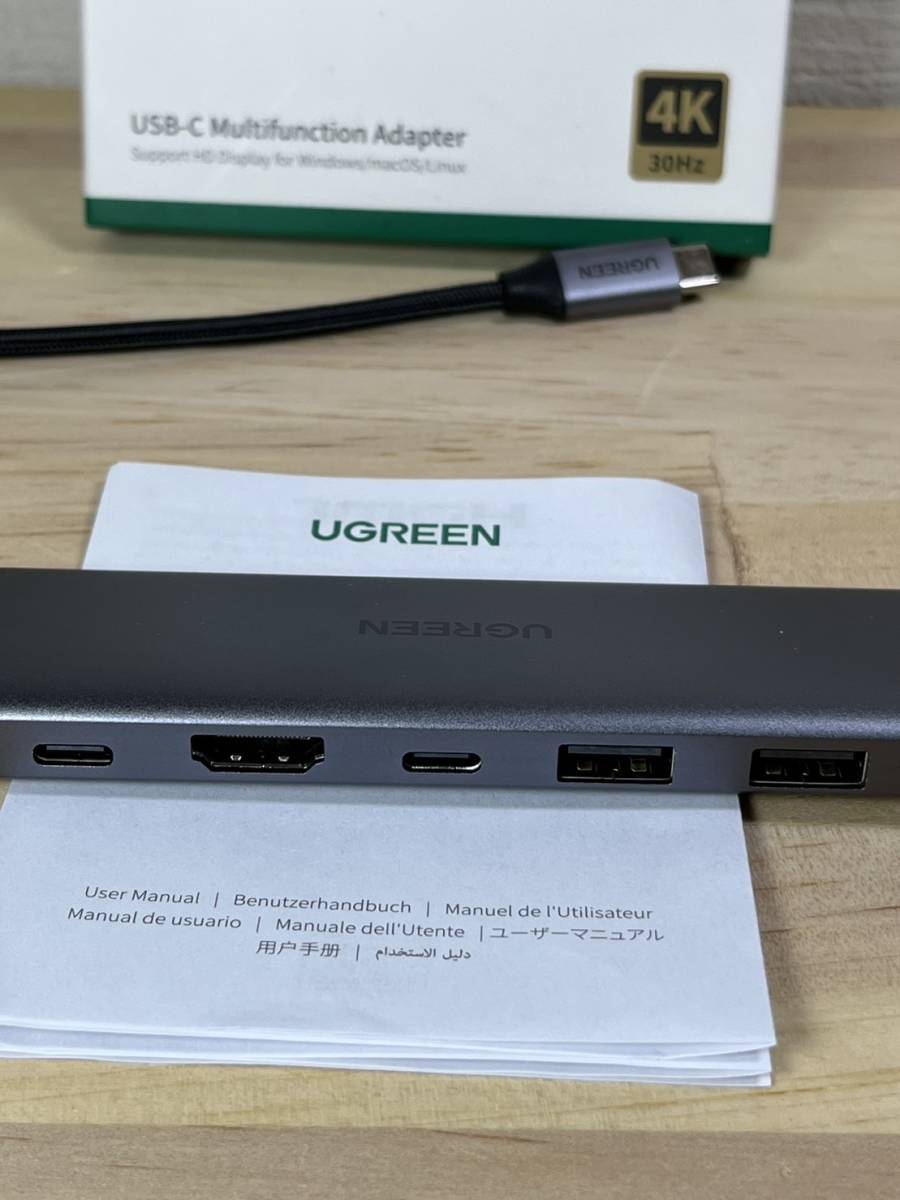 【一円スタート】UGREEN USB-Cハブ 7-IN-1 USB ハブ Type-C PD100W急速充電 USB-C 5Gbps高速転送 4K HDMIハブ「1円」URA01_1758_画像2