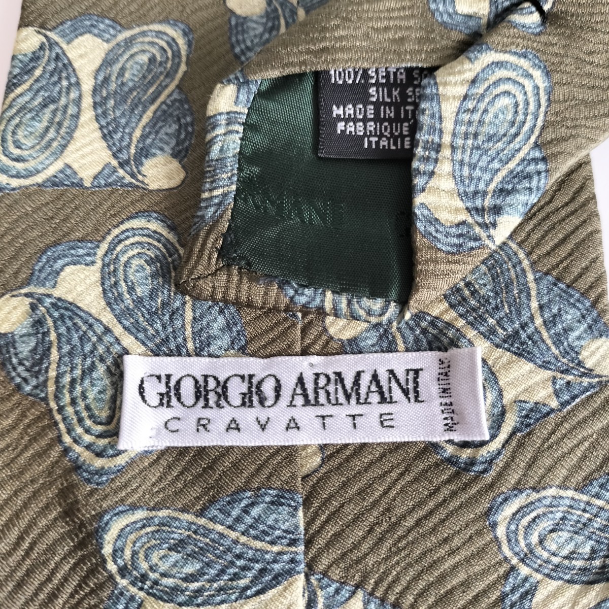 GIORGIO ARMANI(ジョルジオアルマーニ)緑青勾玉ネクタイ