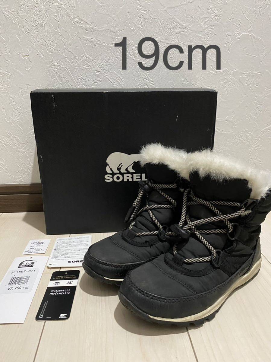 SOREL ソレル　キッズ　スノーブーツ　ユース ウィットニー ショート レース　19cm_画像1