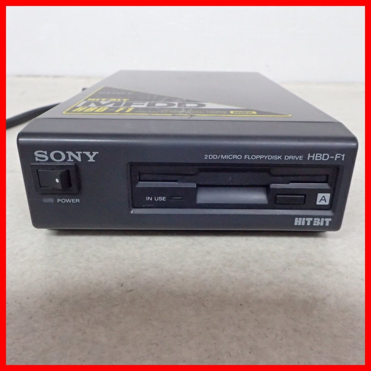 ☆SONY MSX 3.5インチ 2DD外付けFDD HBD-F1 HIT-BIT MFDD ソニー ジャンク【20_画像2