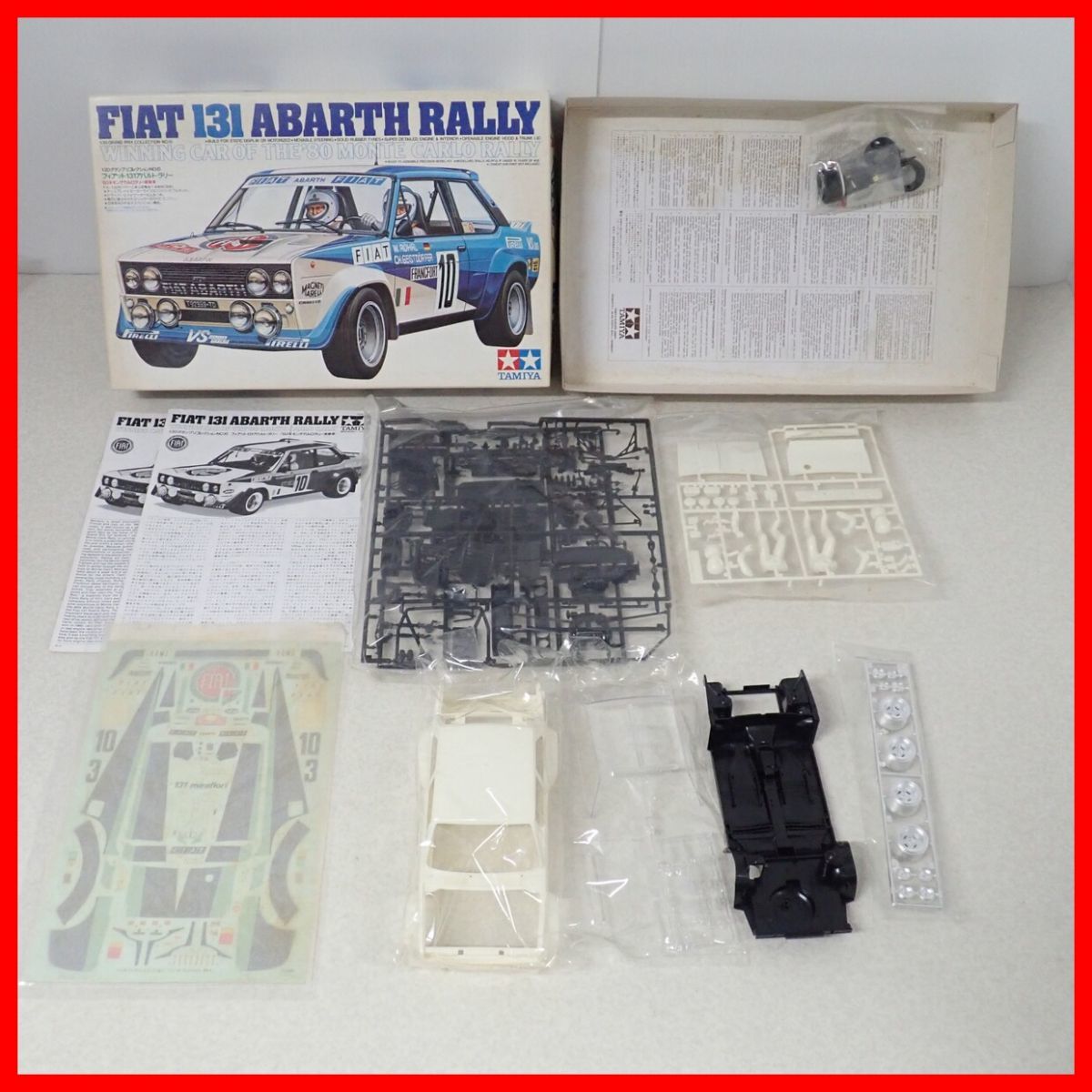 ☆未組立 タミヤ 1/20 ’80年モンテカルロラリー優勝車 フィアット131アバルト・ラリー ITEM NO.20015 FIAT 131 ABARTH RALLY TAMIYA【20_画像1