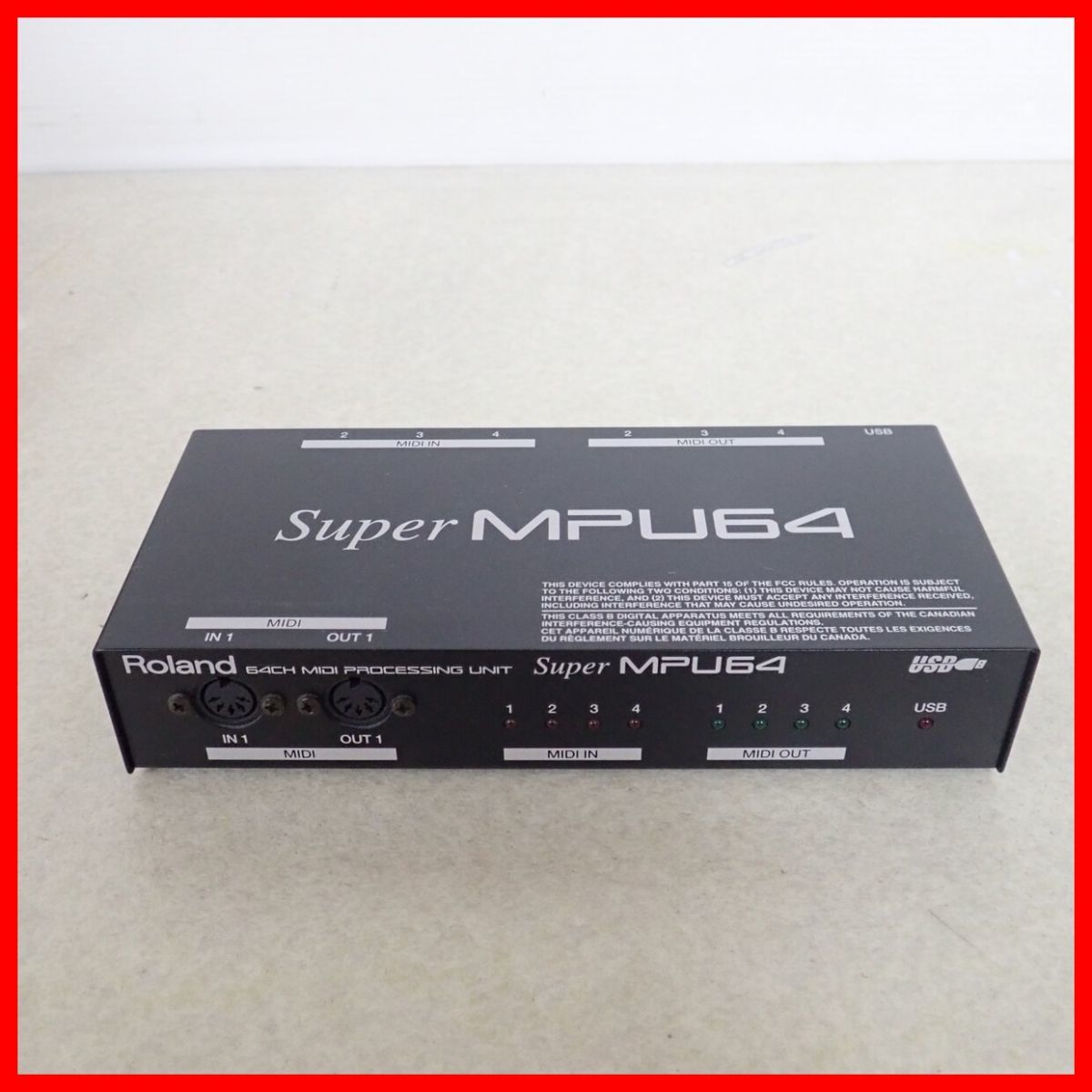 ☆Roland 64CH MIDIプロセッシングユニット Super MPU64 S-MPU64 MIDI IN/OUT ローランド 箱説付 動作未確認【10_画像2