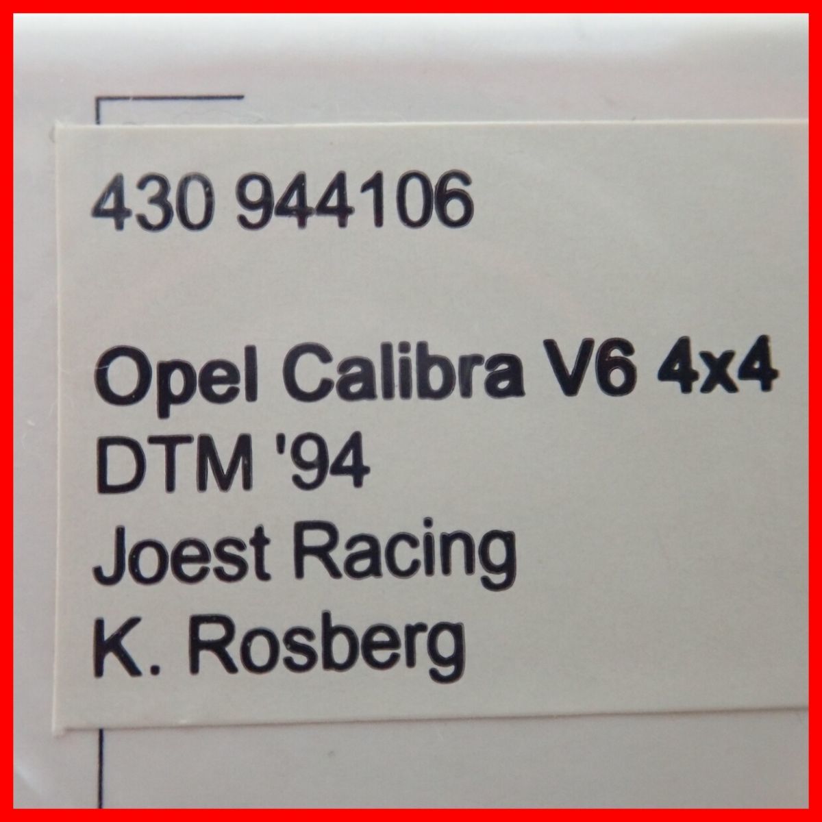 ☆PMA 1/43 No.430944106 Opel Calibra V6 4×4 DTM ’94/No.430953305 メルセデス Cクラス DTM 1995 計2台セット ミニチャンプス【10_画像2