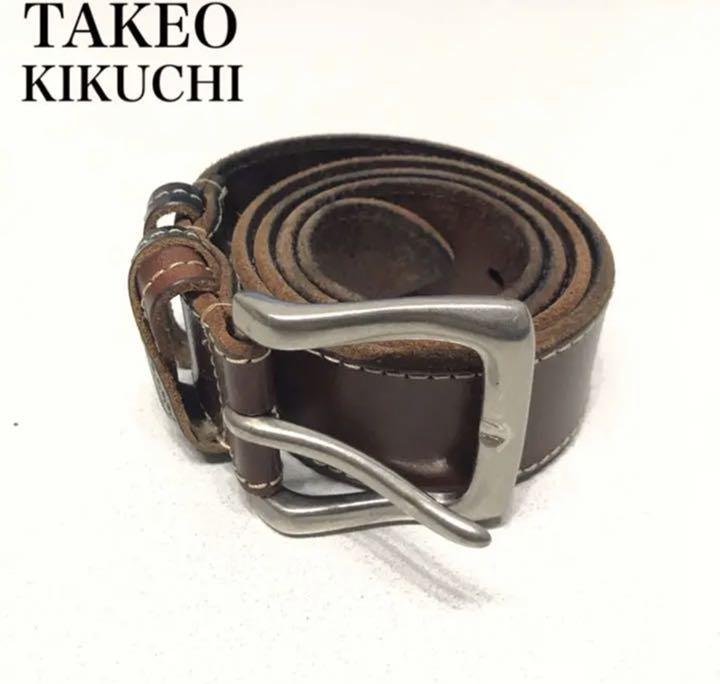 TAKEO KIKUCHI ремень кожаный ремень Brown Takeo Kikuchi чай цвет ( 1169 )