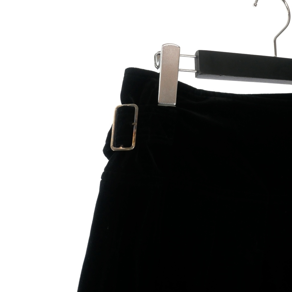  Toriko Comme des Garcons tricot COMME des GARCONS velour pleated skirt bottoms M black black TB-S007 lady's 