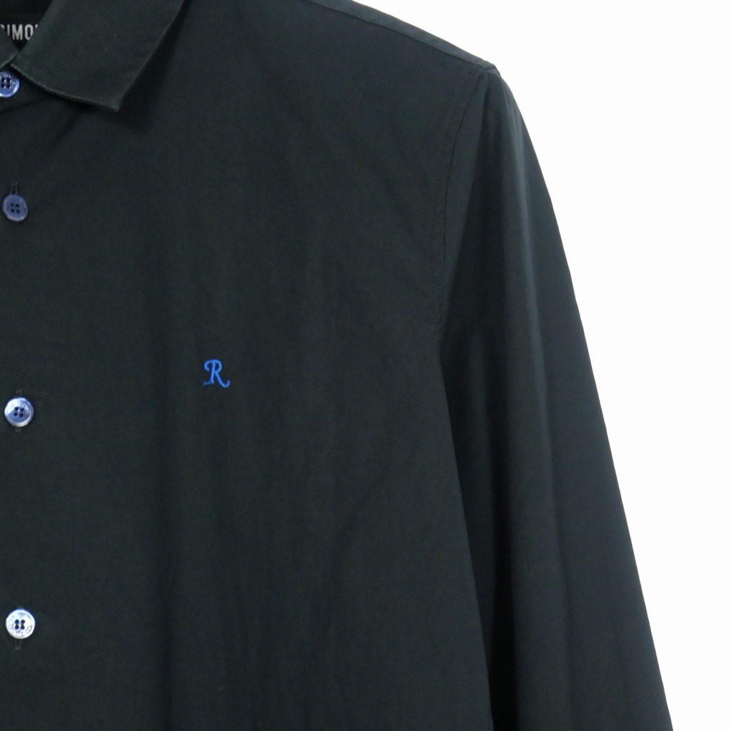  Raf Simons RAF SIMONS R вышивка рубашка с длинным рукавом стрейч 46 темно-синий темно-синий мужской 