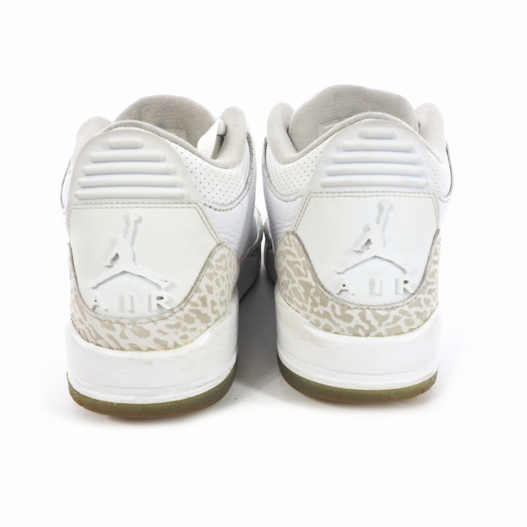 ナイキ NIKE 2018 エアジョーダン3 レトロ ピュア ホワイト Air Jordan 3 Retro Pure White スニーカー 27.5cm 白 ホワイト 136064 111 メ_画像5