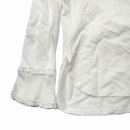 インゲボルグ INGEBORG シャツ ブラウス カットソー ボウタイ 長袖 フリル装飾 白 ホワイト 3 9号 レディース_画像5